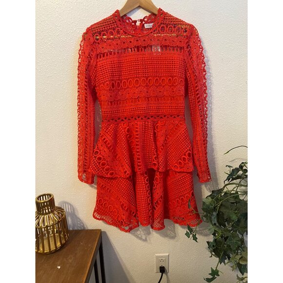 NWT Endless Rose bright orange smocked dress Medium - Picture 3 of 13